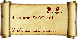 Mitelman Ezékiel névjegykártya